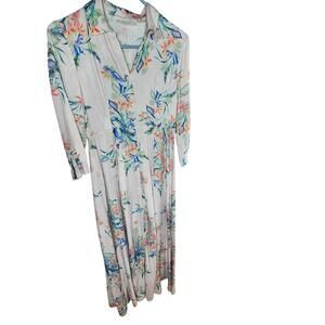 Promod Boutique Francaise Floral Long Sleeve Dress Small